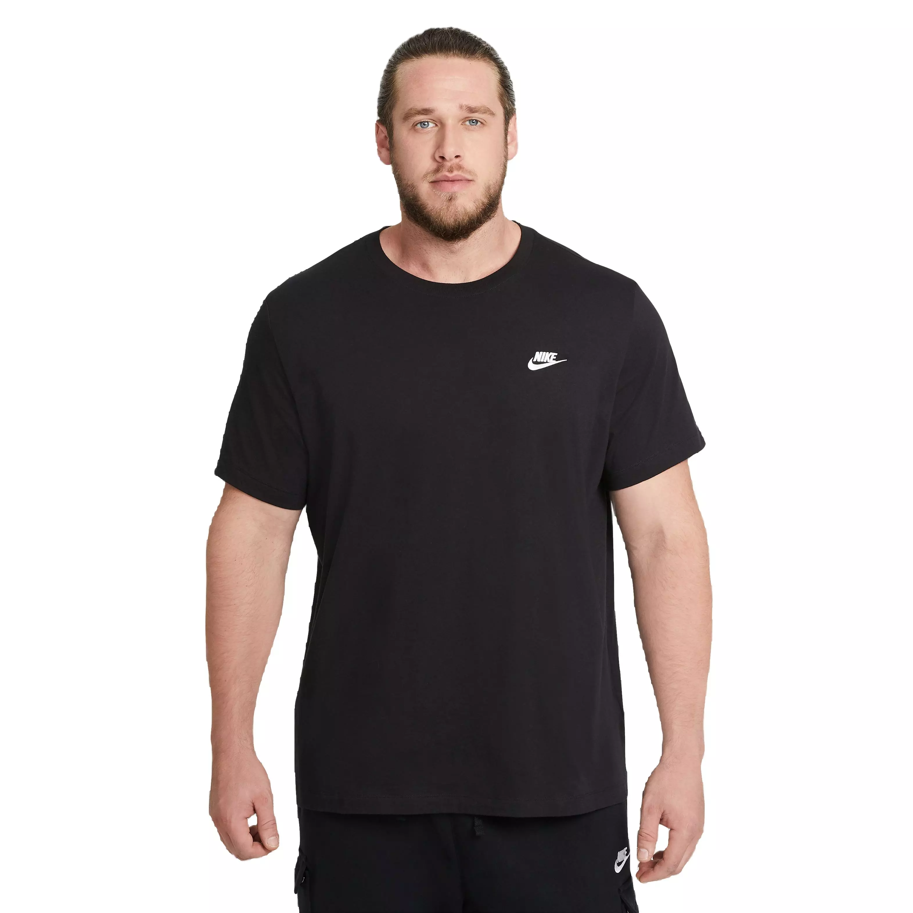 ★★Nike★★ Sportswear Club T-Shirt M Black FV0376010 FV037 Nike Men's Sportswear Club Tee - Black/White